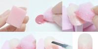Sponge manicure: an easy way to create a gradient on the nails