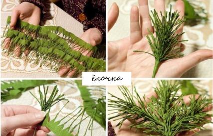 DIY božićno drvce od krep papira